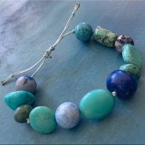 Adjustable Beaded Turquoise Bracelet